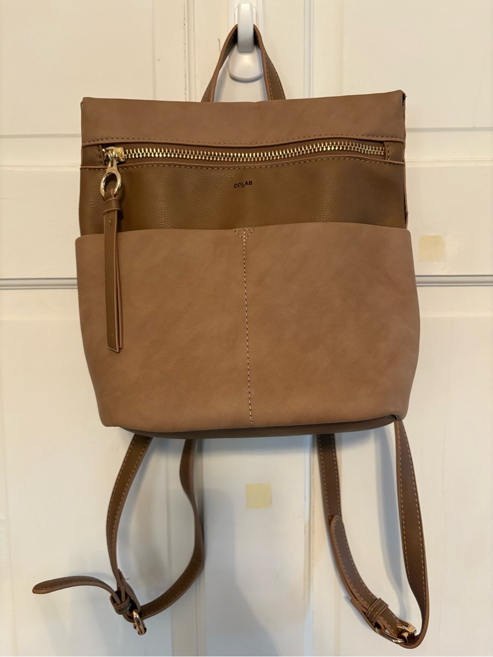 CO-LAB Tan Convertible Backpack-Style Crossbody